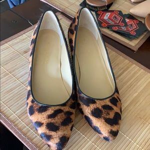 Calf hair leopard little wedges